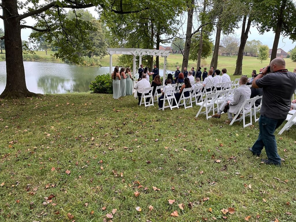 Wedding DJ Bowling Green KY 12 Pearl Club Owensboro KY wedding ceremony lake view