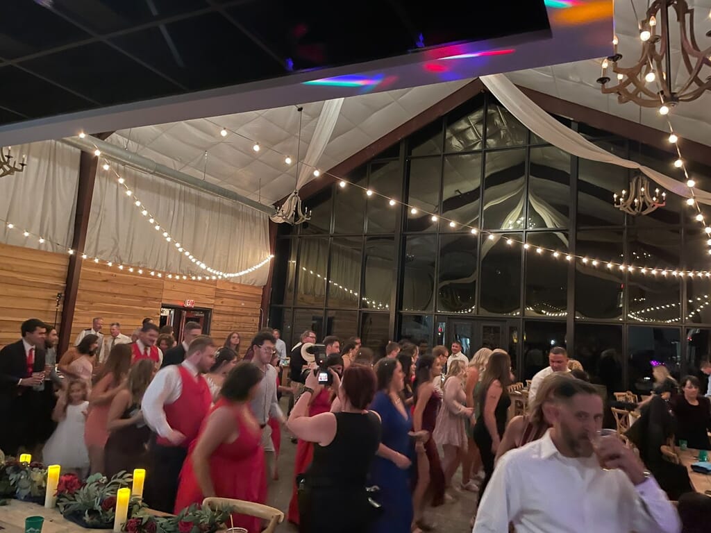 Burdoc Farms Wedding DJ | Crofton KY Wedding DJ & MC 11 Indoor dance floor during a Burdoc Farms wedding DJ reception