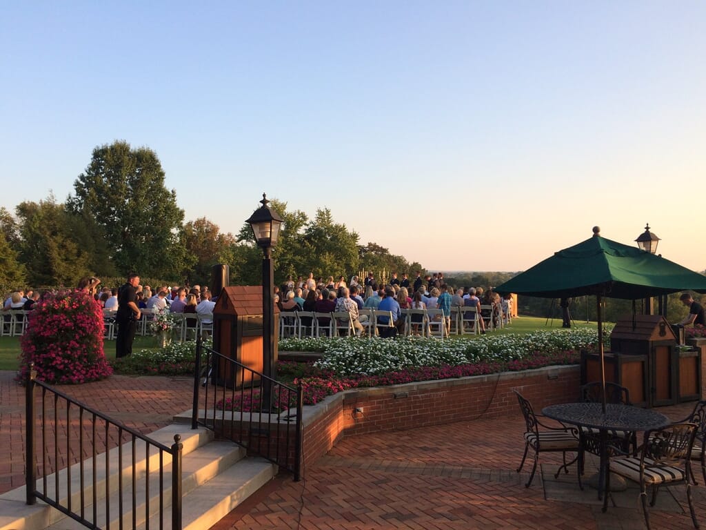 Evansville’s Premier Wedding DJ & MC 18 Outdoor wedding ceremony at Evansville Country Club