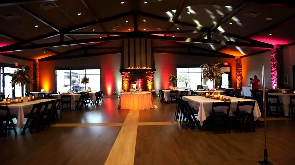 Evansville’s Premier Wedding DJ & MC 25 Crunk DJ wedding reception with uplighting at Friedman Park, Evansville