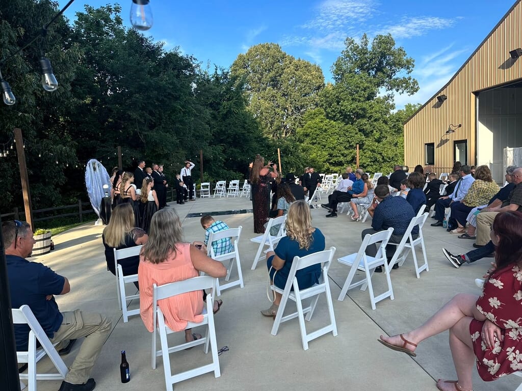 Madisonville Kentucky Wedding DJ 7 Outdoor wedding ceremony at Mahr Park in Madisonville