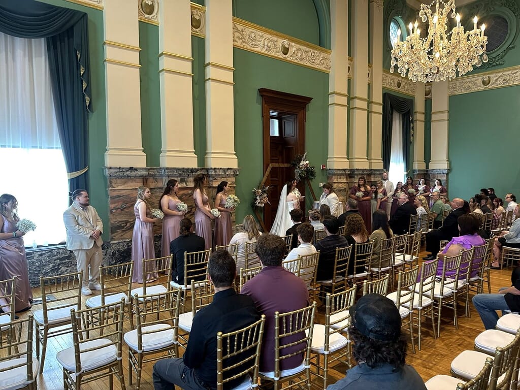 Evansville’s Premier Wedding DJ & MC 20 Indoor wedding ceremony at the Old Courthouse in Evansville