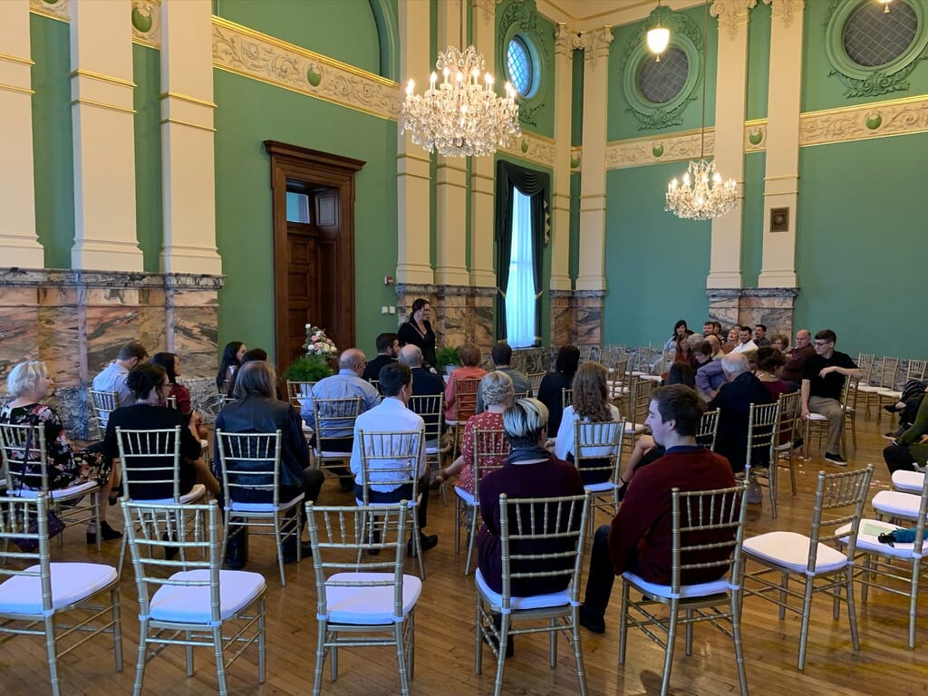 Evansville’s Premier Wedding DJ & MC 23 Wedding ceremony room inside the Old Courthouse in Evansville