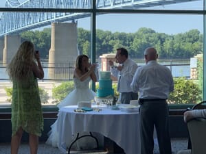 Wedding DJ Blog 4 Owensboro riverfront wedding cake cutting